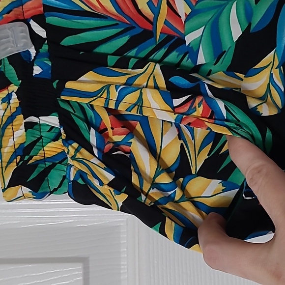 NWT Coofandy Hawaiian Shirt & Shorts Set, Medium, Multicolored Palm Fronds - Picture 8 of 10